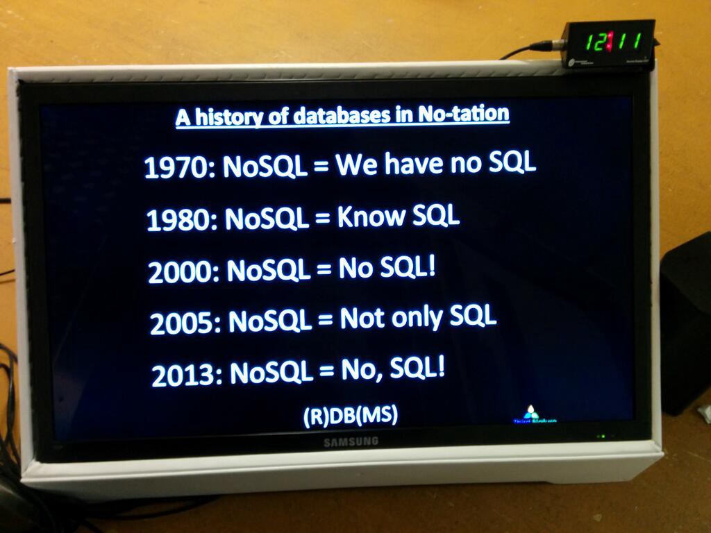 NoSQL? No! SQL !